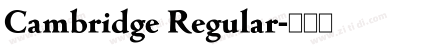 Cambridge Regular字体转换